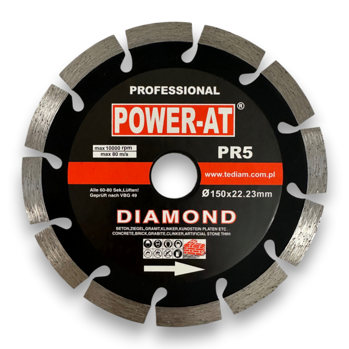 Tarcza diamentowa segmentowa POWER-AT PR5